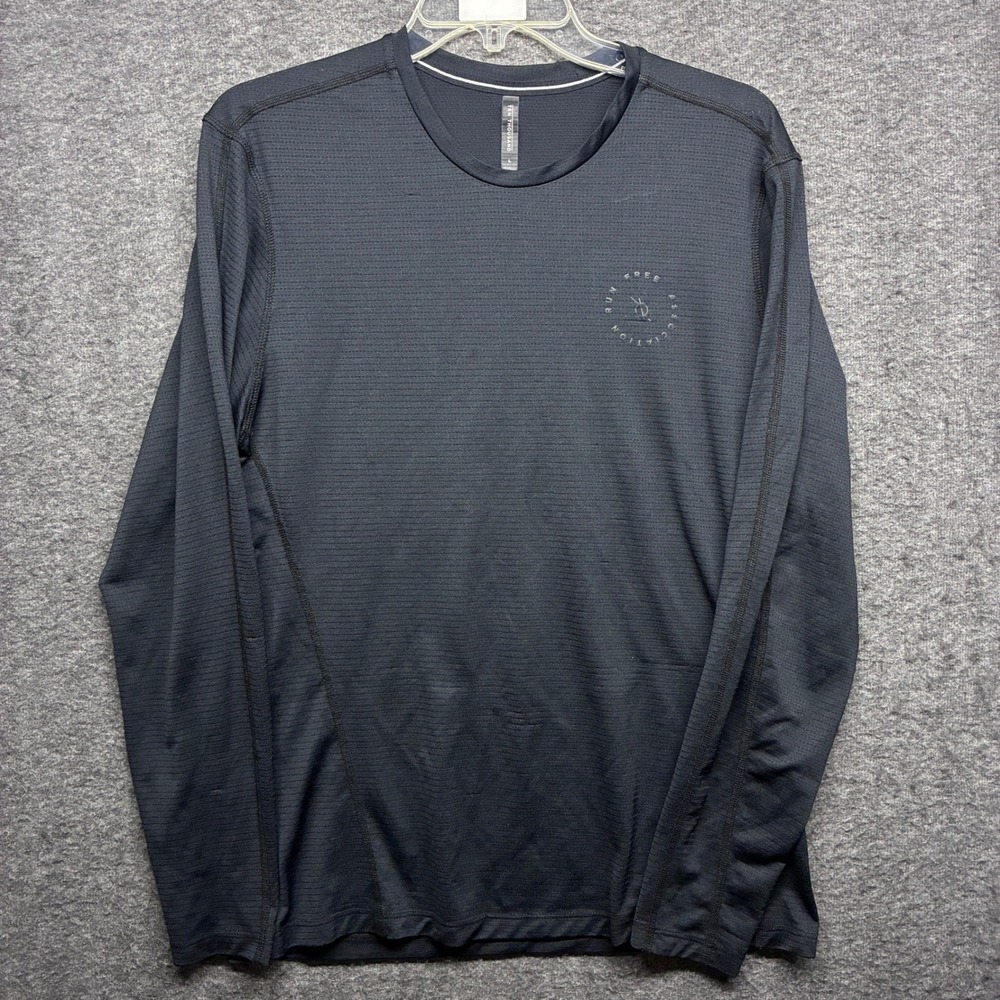 Ten Thousand Mens Long Sleeve Run Free Association Performance Shirt Grey L